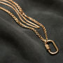 Layered Necklace Carabiner Pendant 18k Gold, thumbnail 1 of 6