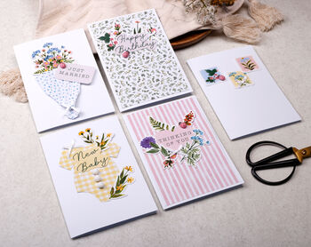 Diy Make Your Own Greeting Card Making Kit With Meadow Flowers, 3 of 9