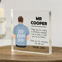 Personalised Male Teacher Thank You Acrylic Block, thumbnail 1 of 4