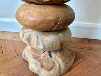 Teak Root Wood Side Coffee Lamp Table Handmade, 5 of 8