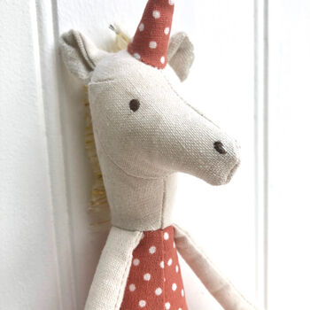 Personalised Toy Linen Unicorn, 3 of 3