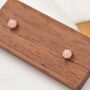Sterling Silver Pink Opal Tiny Stud Earrings, thumbnail 6 of 12