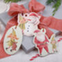 14 Christmas Gift Tags With Sant And Elf Design And Gold Twine, thumbnail 1 of 4