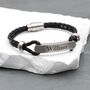 Men's Personalised Plaited Leather ID Bracelet, thumbnail 1 of 5