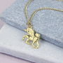 Gold Plated Unicorn Necklace, thumbnail 4 of 7