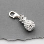 Pineapple Chunky Silver Charm Pendant, thumbnail 3 of 9