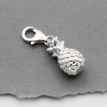 Pineapple Chunky Silver Charm Pendant, 3 of 9