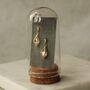 Rhombus Jewel Dainty Drop Earrings, thumbnail 1 of 6