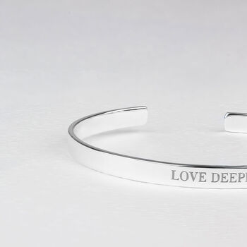 Personalised Cuff Bangle 925 Solid Silver, 5 of 7