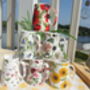 Set Of Six Cream Jugs In Assorted Floral Designs, thumbnail 1 of 10