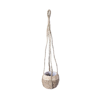 Seagrass Hanging Basket Planter, 2 of 5