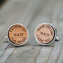Own Words And Secret Message Wooden Cufflinks, thumbnail 3 of 10