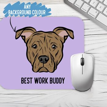 Staffordshire Bull Terrier Mouse Mat, 4 of 4