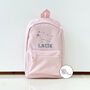 Pink Personalised Name And Design Unisex Mini Backpack, thumbnail 3 of 6
