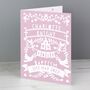 Personalised Pink Papercut Style Card, thumbnail 3 of 3