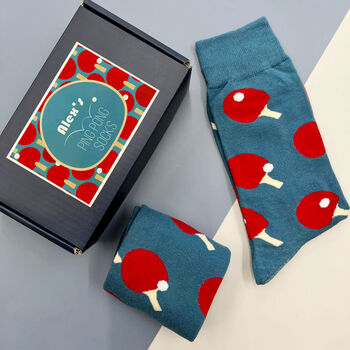 Personalised Men's Ping Pong Socks In A Box, 3 of 8