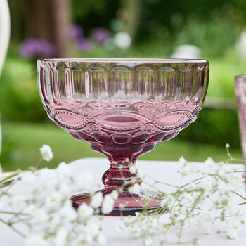 Aurielle Set Of Four Coloured Glass Footed Bowls, 6 of 6