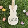 Personalised Easter Hanging Ceramic Rabbit, thumbnail 2 of 6