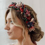 Fawn Jewel Tone Wedding Dried Flower Crown Headband, thumbnail 1 of 5