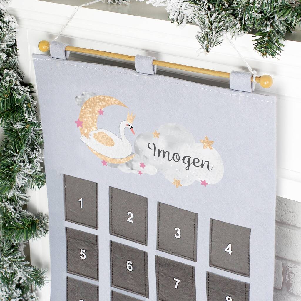 Swan Large Felt Reusable Advent Calendar By When I Was A Kid 