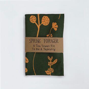 100% Organic Spring Forager Tea Towel, 2 of 4