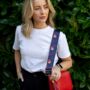 Navy Christmas Robin Bag Strap | Extra Long Crossbody Replacement Bag Strap, thumbnail 1 of 3