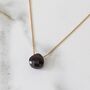 Garnet Teardrop January Birthstone Necklace, Gold, thumbnail 1 of 5