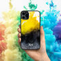 Personalised Black And Yellow Ink Art iPhone Case, thumbnail 1 of 3