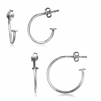 Hoop Earrings With Black Onyx Charm, 4 of 5