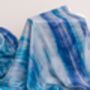 100% Mulberry Silk Scarf, Blue And Turquoise, thumbnail 2 of 5