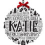 Wife Christmas Bauble Personalised Card, thumbnail 2 of 4