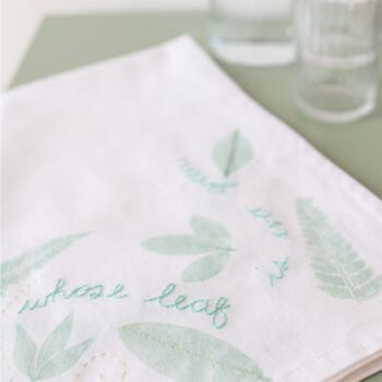 The Leaf Printed Tea Towel Craft Kit, 9 of 11