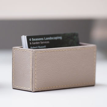 Leather Business Card Holder Stone, 2 of 5