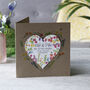 Save The Date Wildflower Seed Heart Card, thumbnail 2 of 5