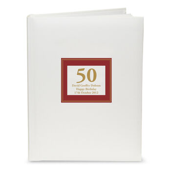 Personalised Red Square Traditional Photo Album, 4 of 4