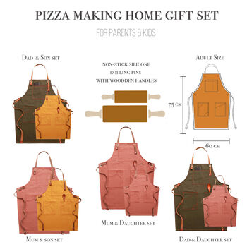 Parents And Kids Pizza Making Gift Box Set, 11 of 12