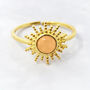 Citrine November Birthstone Sun Gold Plated Ring, thumbnail 1 of 5