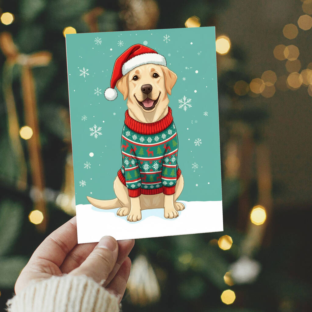 Lab Christmas Card, 1 of 4