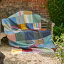 Extra Large Luxury Patchwork Wool Blanket, thumbnail 3 of 10