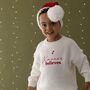 Personalised Name Believes Children's Christmas Knitted Jumper, thumbnail 3 of 6