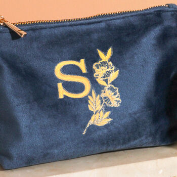 Personalised Embroidered Floral Make Up Travel Bag For Her, 4 of 4