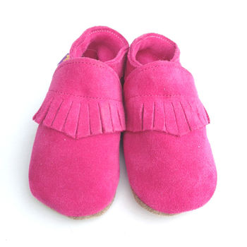Moccasin Suede Soft Baby Shoes, 4 of 5