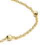 9ct Yellow Gold Twisted Curb And Ball Chain Bracelet, thumbnail 4 of 7