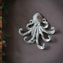 Oxidised Green Octopus Wall Hook, thumbnail 4 of 4