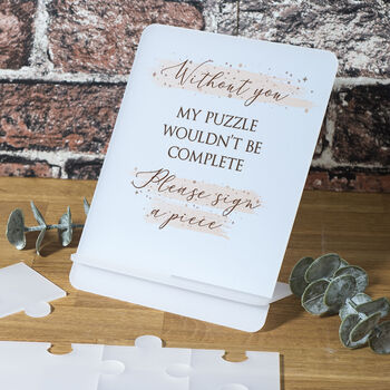Frosted Acrylic Sparkly Circle Hen Party Signing Puzzle, 3 of 5