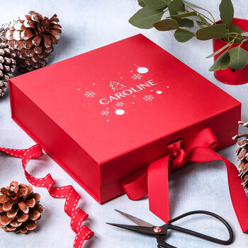 Minimalist Christmas Gift Box With Personalised Name, 5 of 6