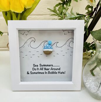 Personalised Sea Swimming Pebble Frame Mother's Day, 4 of 11