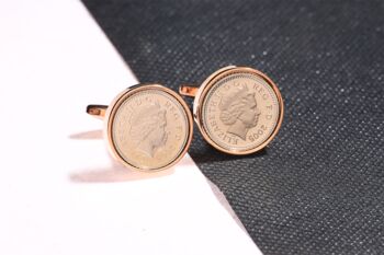 2005 21st Birthday Five Pence Coin Cufflinks, 3 of 5