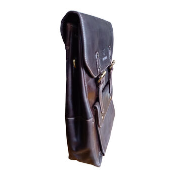 Carlton Full Leather Backpack / Messenger Bag, 10 of 12