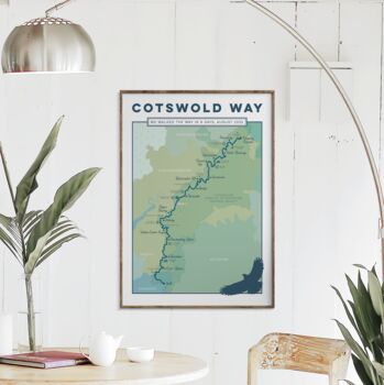 Personalised Cotswold Way Map Art Print, 5 of 9